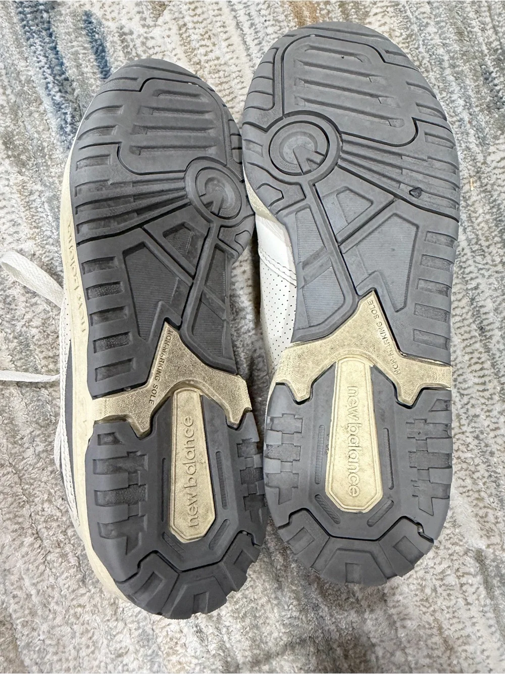 New Balance Kids White and Gray Sneakers